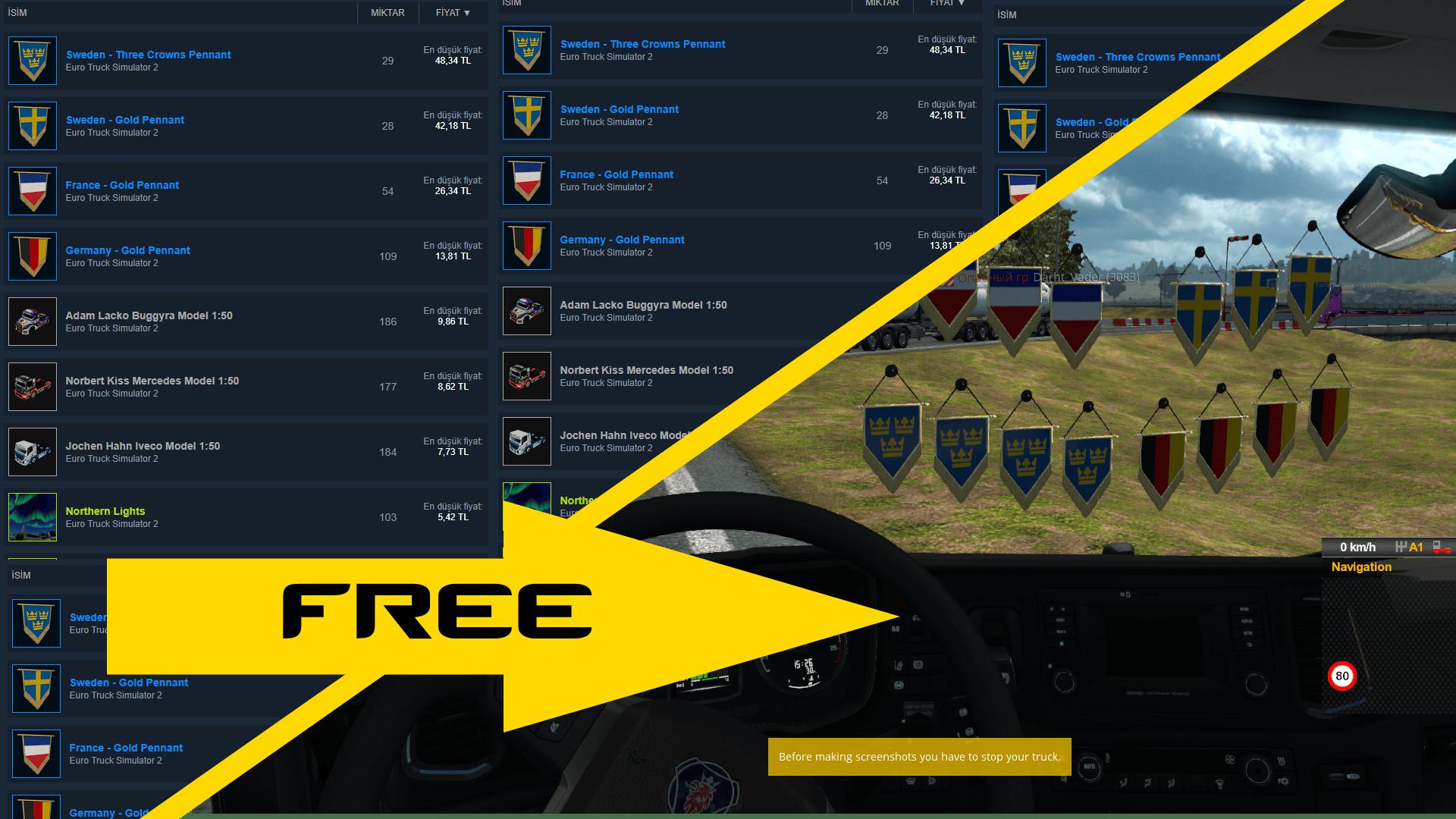 Use ETS2 Items Free 1.35.x