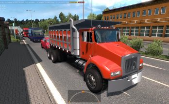 Benson V8 dump truck from GTA4 in traffic ETS2 1.35