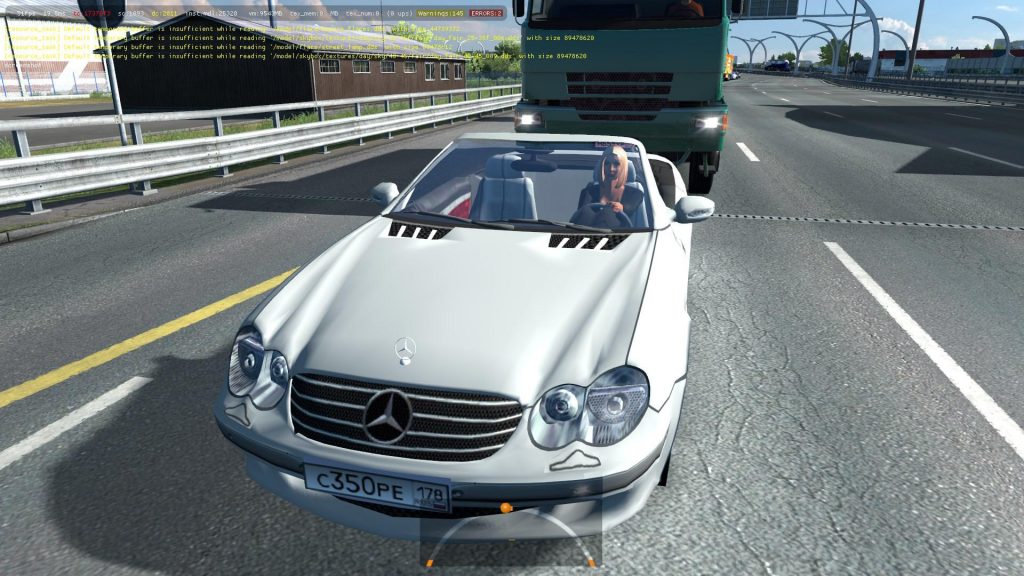Mercedes Benz Roadster in traffic 1.35