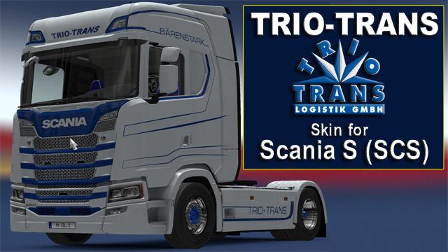 TrioTrans skins for Scania S and SKO-Schmitz v1.0