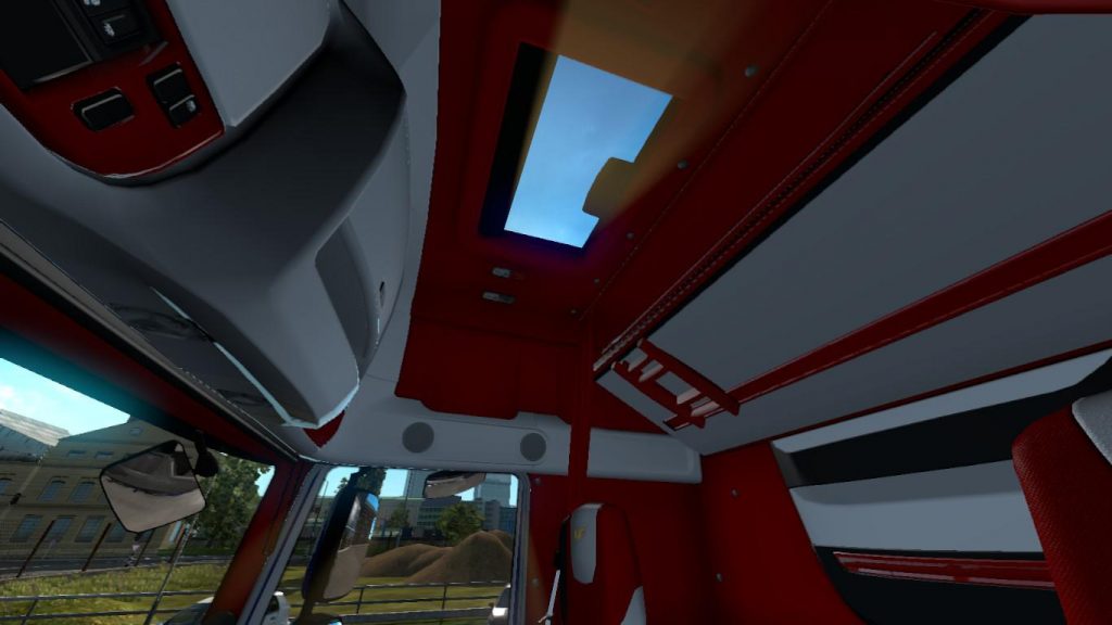 DAF Euro6 red and white interior v1.0