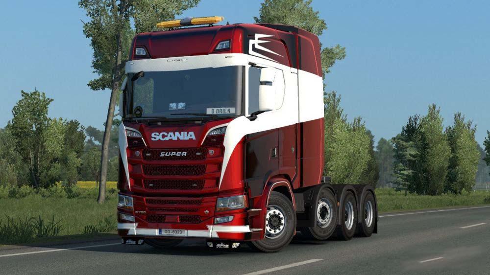 Scania S 8x4 Metallic Skin v1.0