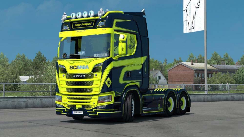 Scania S Cargo Transport + Trailer Skin v1.0