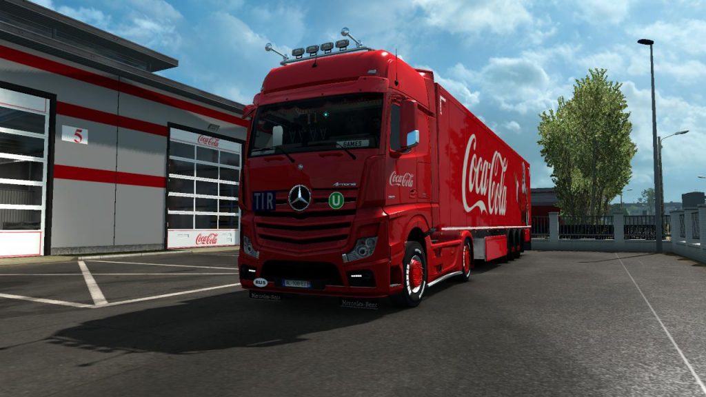 Coca cola for mercedes new actros by hf games skins 1.35