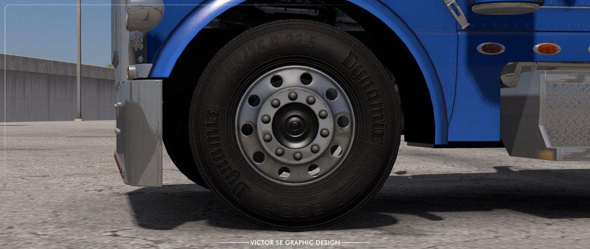 Dark Textures for Stock Truck & Owned Trailers Tires v1.0