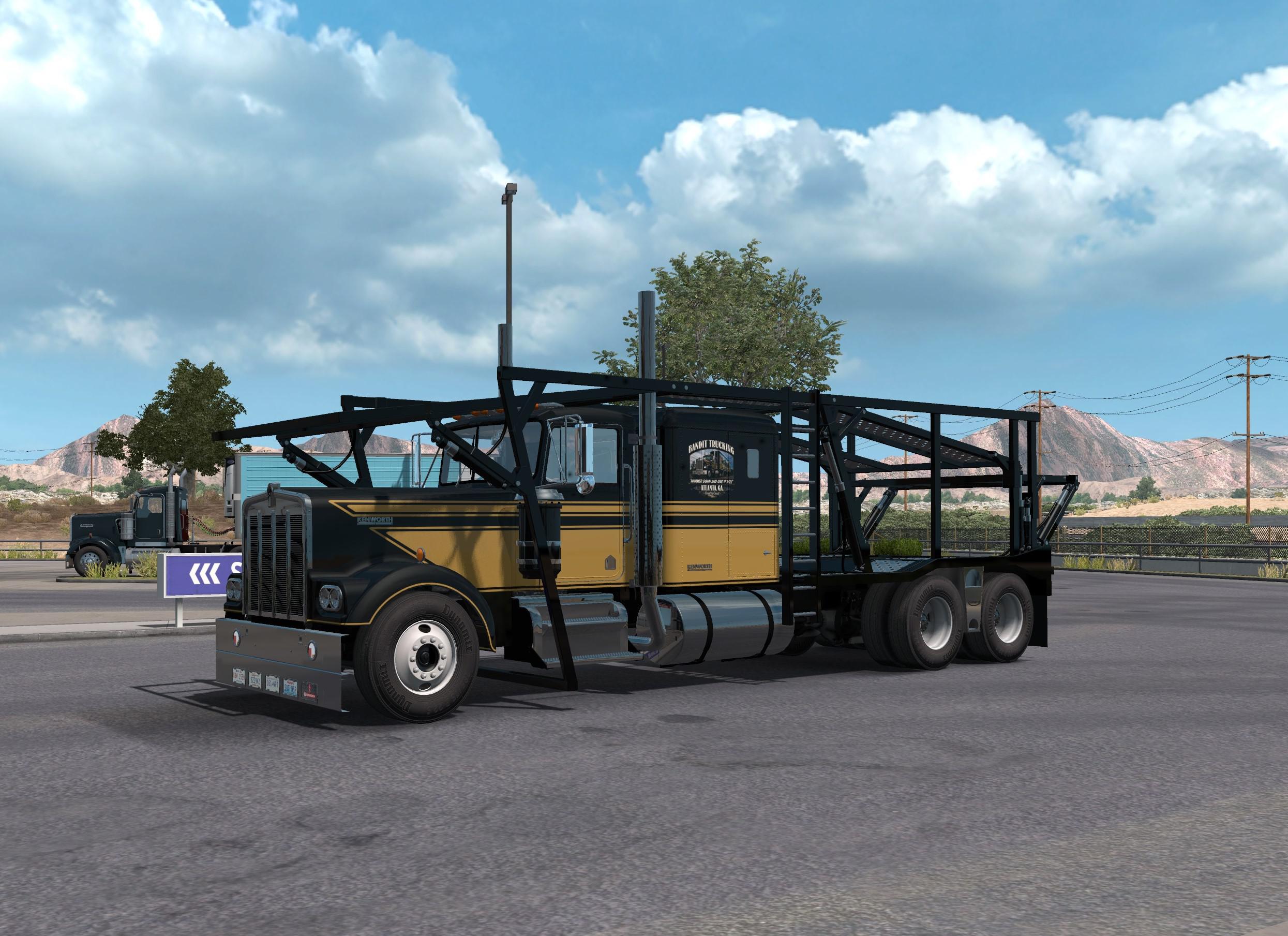 Kenworth w900a carhauler + trailer 1.35.x