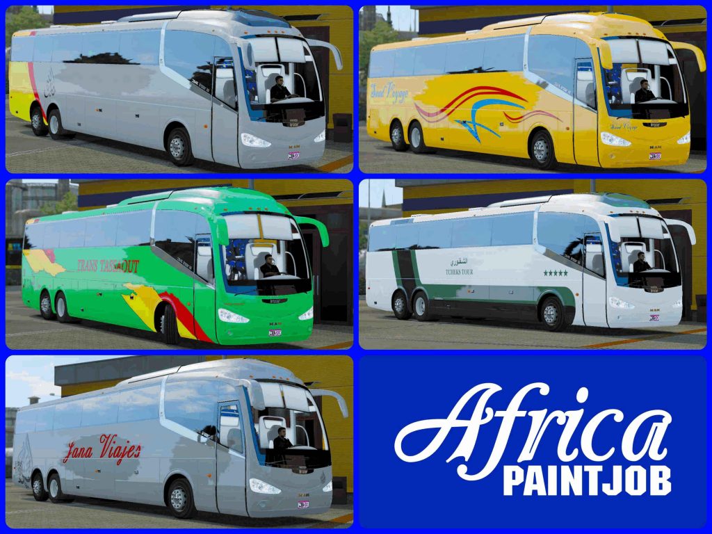 Africa Paintjob - PackSkins - Buses Morocco Irizar i6 - ETS2 1.36
