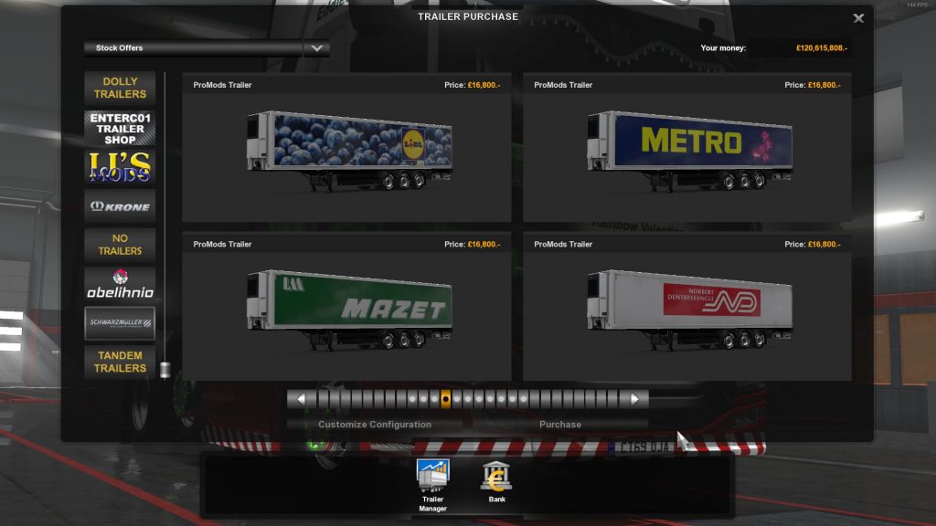 ProMods 2.42 Schwarzmuller Skinned Own Trailer TMP v1.0