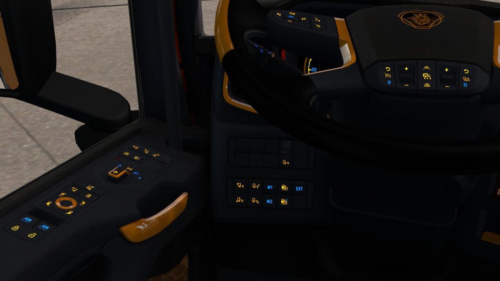 Scania Next Gen R&S Black - Yellow interior 1.35