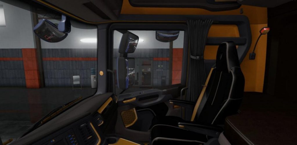 Scania S & R Black - Yellow Interior 1.36.x