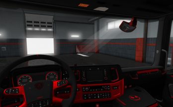 Scania S&R CMI Black-Red Interior v1.0