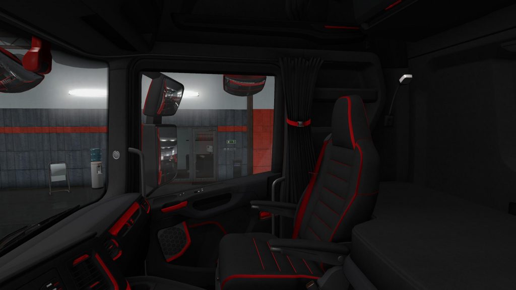 Scania S&R CMI Black-Red Interior v1.0