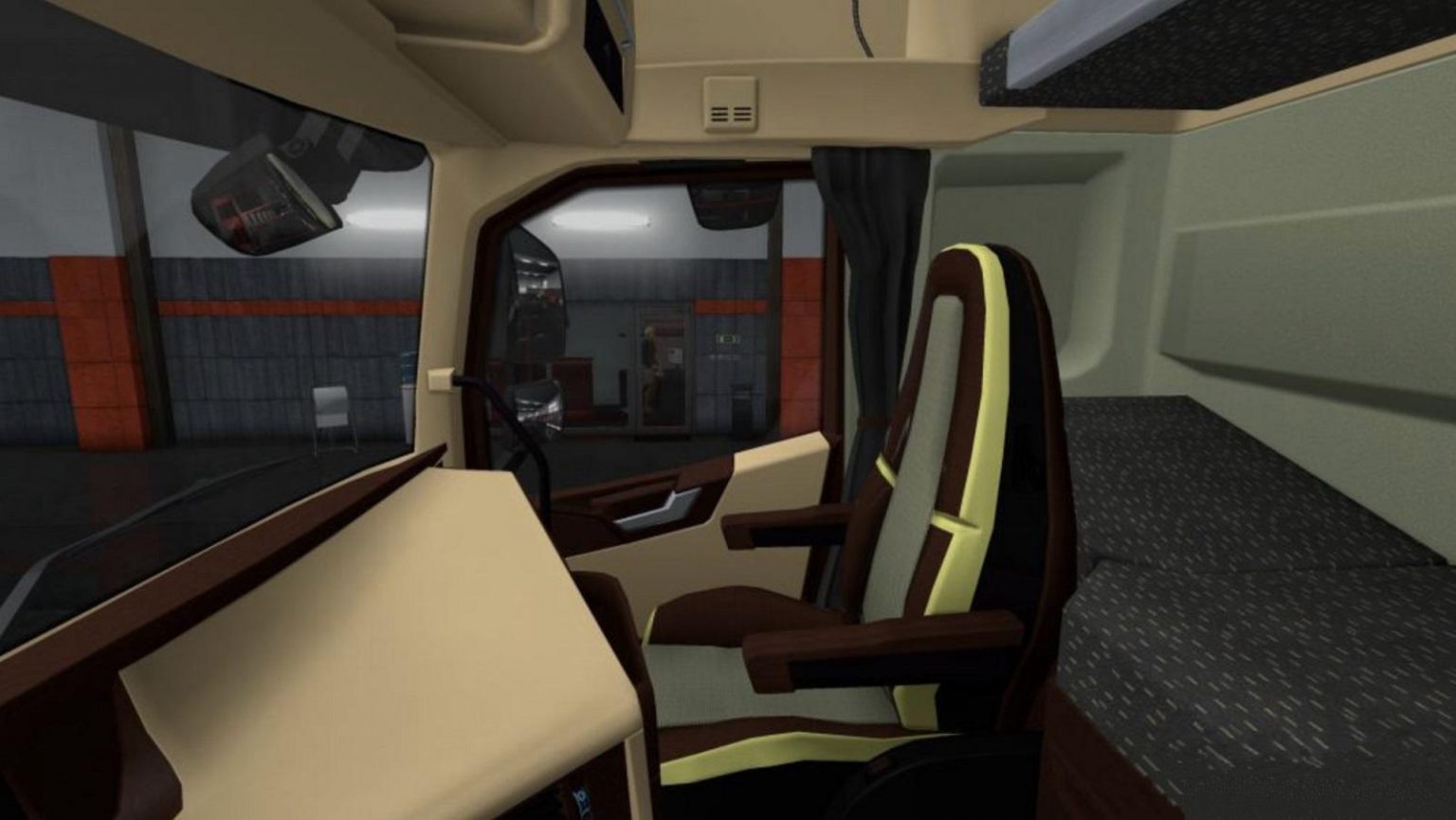 Volvo FH16 2012 Wooden Cream Interior + Blue Dashboard 1.36.x - Allmods.net