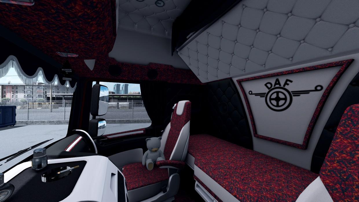 Daf Xf Holland Style Interior Red X Allmods Net