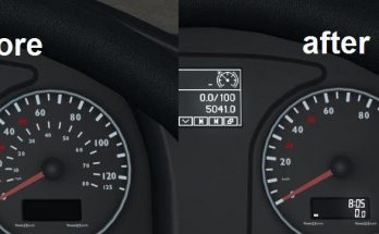 SCS MAN TGX E6 – Speedometer without MPH scale v1.0