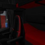 Volvo FH 2012 Black - Red Interior With Red Interior Lights 1.36.x