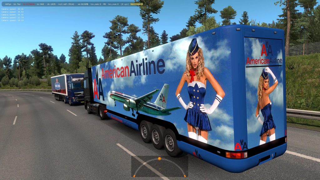 Aerodinamic trailers in traffic 1.36