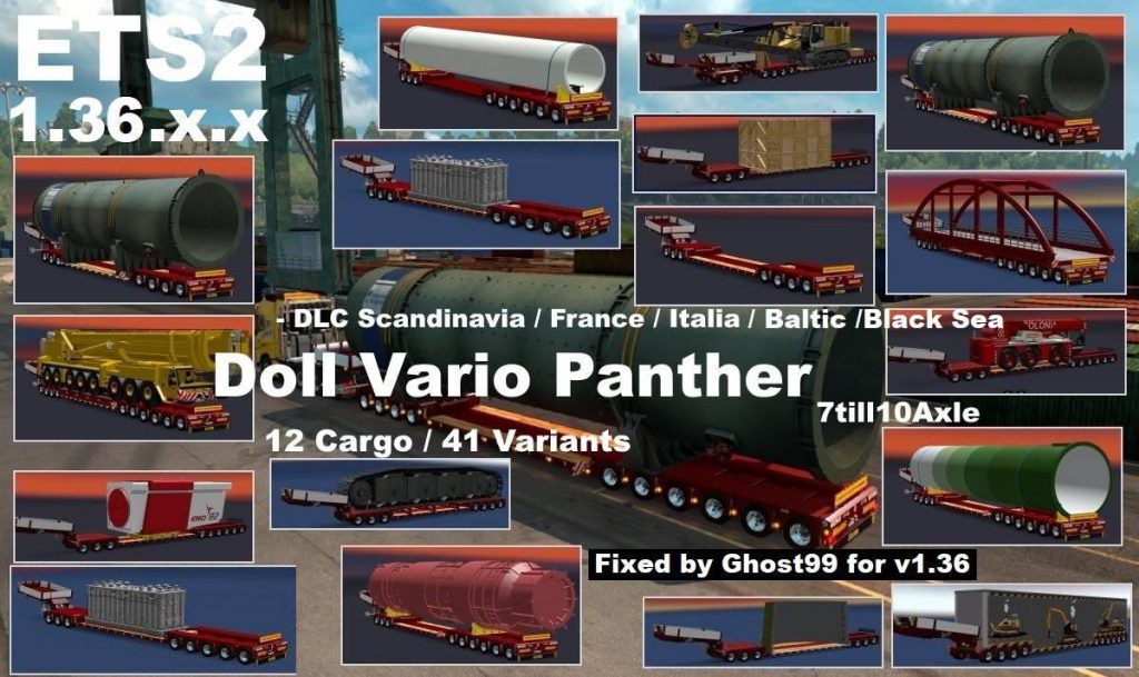Doll Vario Panther 7-10 Axle for ETS2 1.36