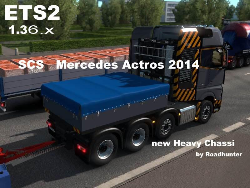 Mercedes Actros 2014 Heavy Chassi 8x4 + trailers 1.36