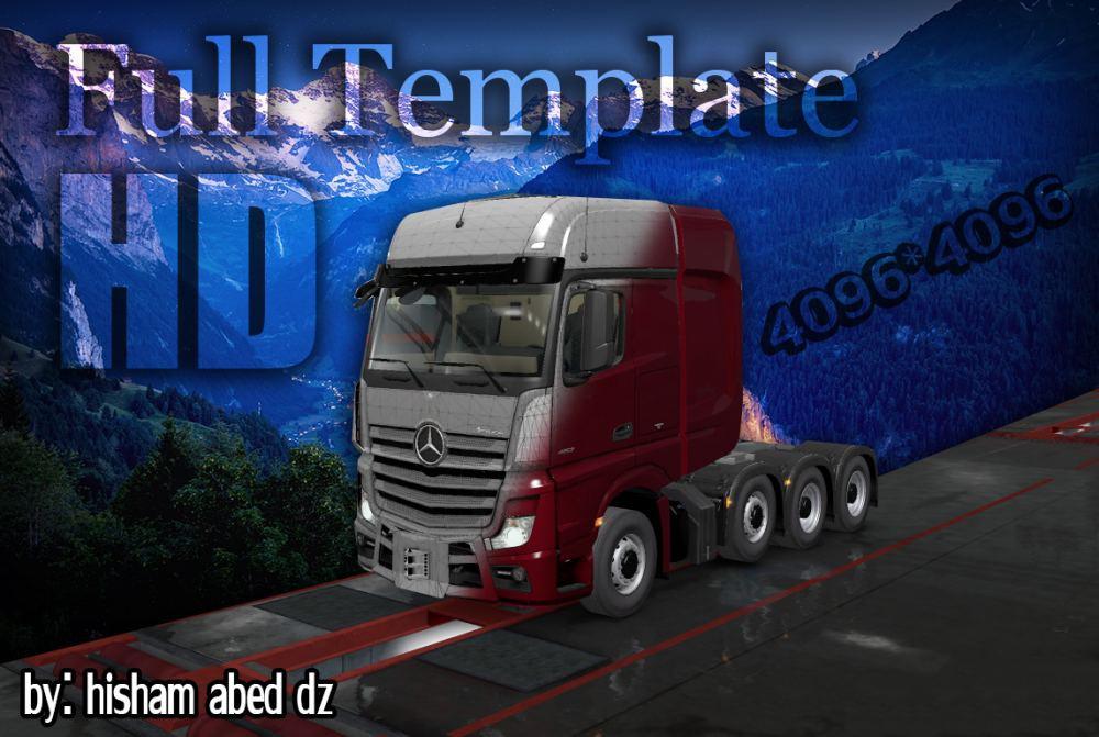Mercedes Actros 2014 Template in 4K 1.36.x