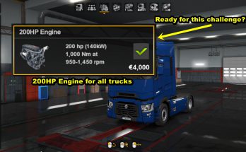 200 HP Engines for all Trucks 1.36.x