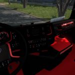 Black and Red Interior for Scania 1.37