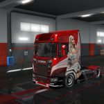 Lady Scania Paintjob 2nd Edition for Scania S 2016 v2.0