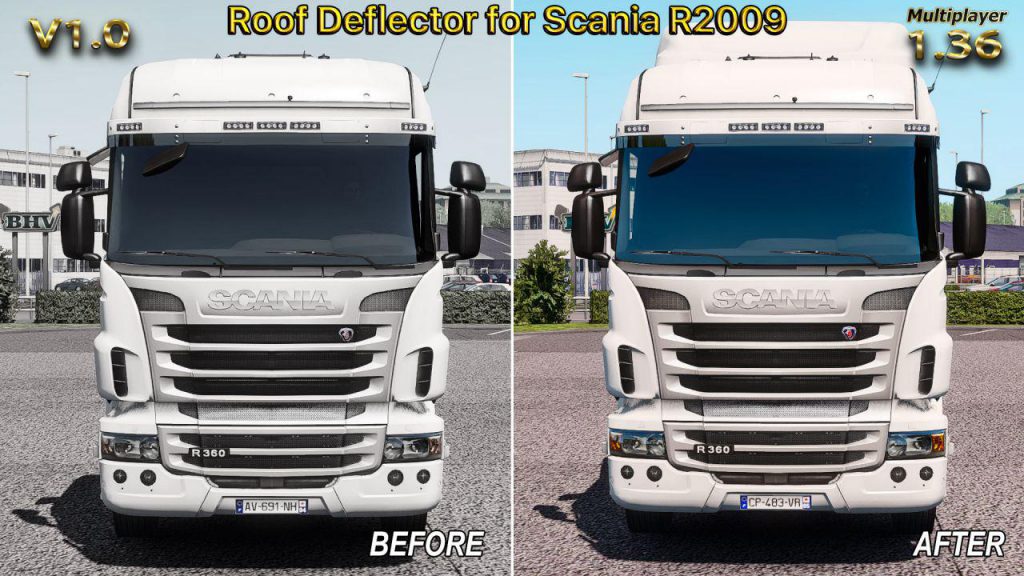 Roof Deflector for Scania R2009 for Multiplayer v1.0