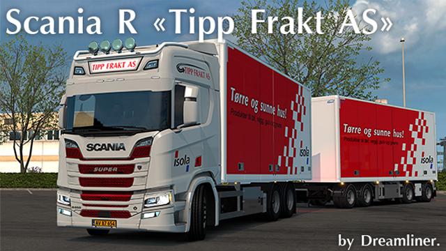 Scania R NG Tipp Frakt AS Skin v1.0