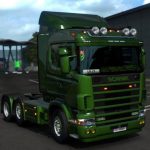 Scania RJL 4 Serie Green Danish In + Exterior 1.36.x