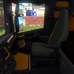 Black and Orange Interior for Scania v1.0