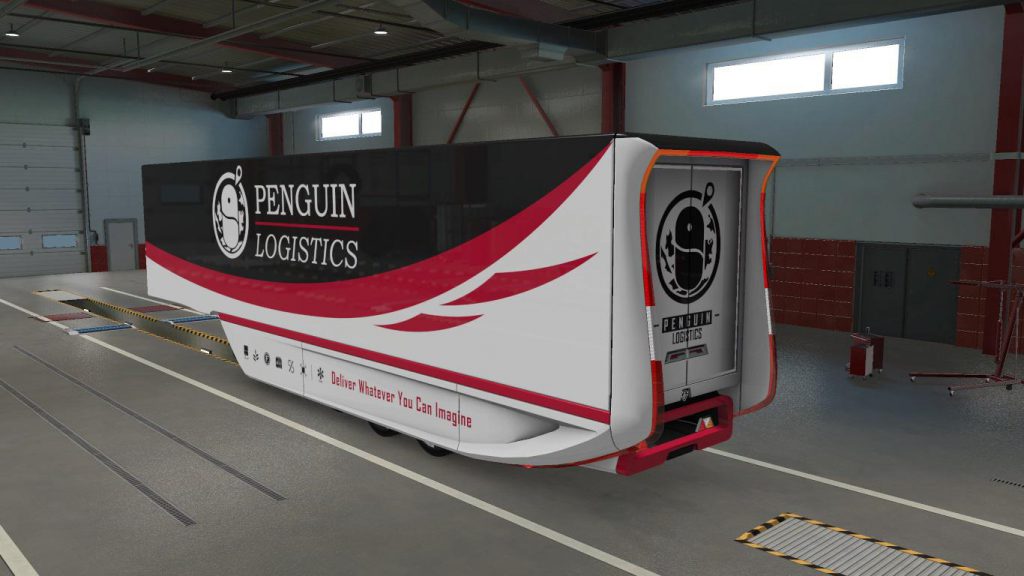 Penguin Logistics skin for MB AeroDynamic Trailer v1.0