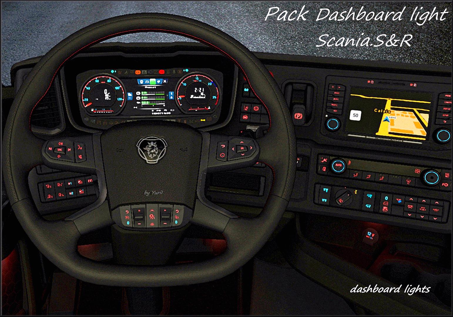 Dashboard light Scania S/R 2016 Pack v 1.2 | Allmods.net