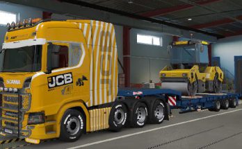 JCB Heavy Transport skin for Scania S + Scania R 8x4 HQ v1.0