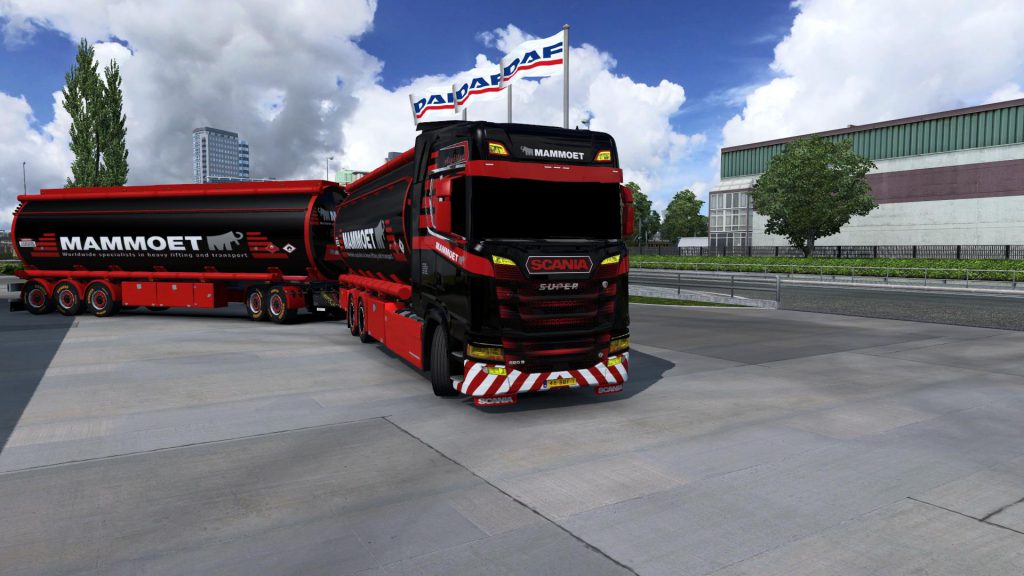 BDF Tandem Mammoet Scania skin v1.0