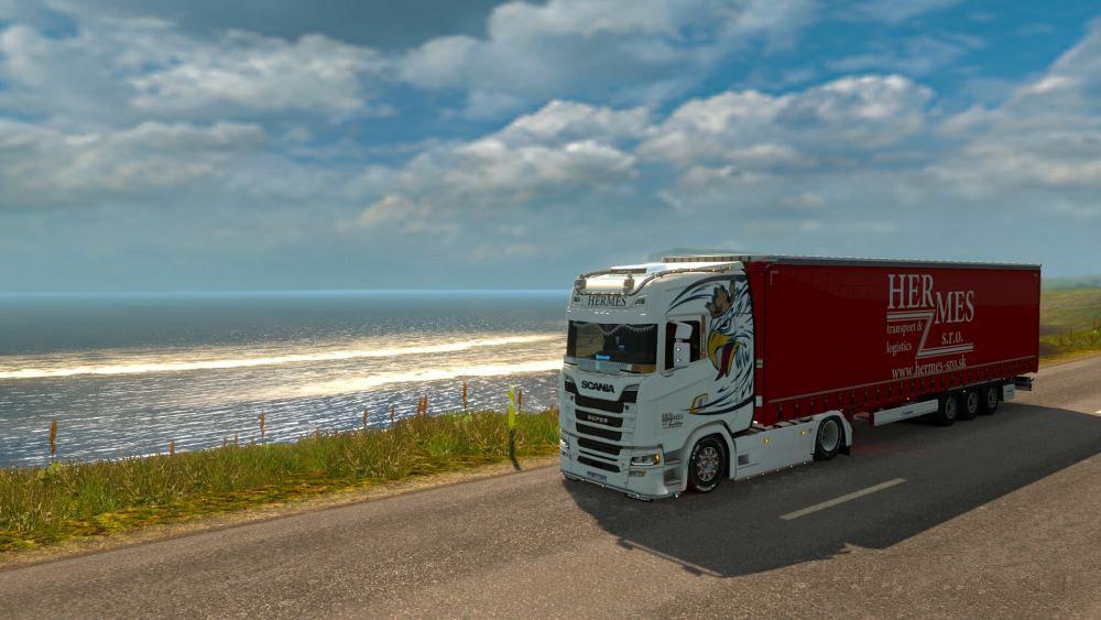 Hermes skin for Scania S & Krone Megaliner v1.0