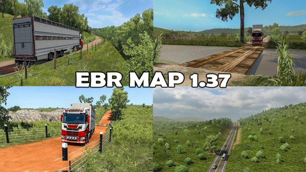 Roads of Brazil Map [EBR Map 1.73] ETS2 1.37