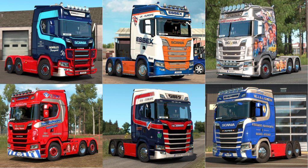 Skinpack for Scania NG (UK companies) v1.0