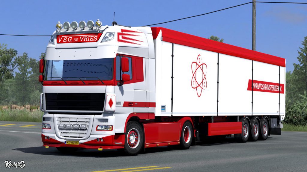 DAF XF 105 S.G. De Vries Skin Pack v1.0 1.38.x