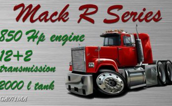 MACK R - 850 Hp engine and 12+2 gear transmission 1.38