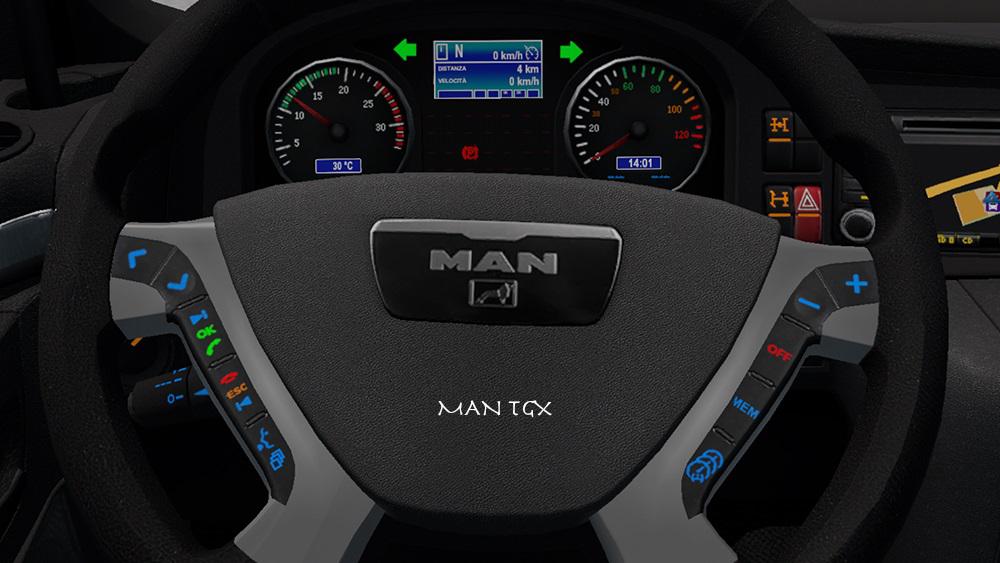 MAN TGX and TGX EURO 6 Dashboard Colors v1.0