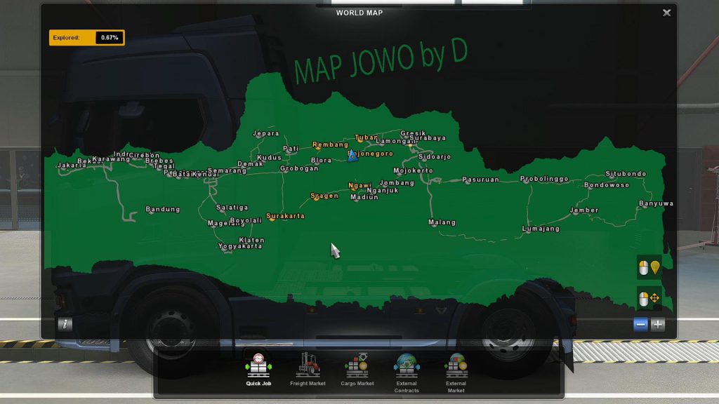 Map Jowo v7.2 (Indonesian Map) ETS2 v1.36 to 1.38