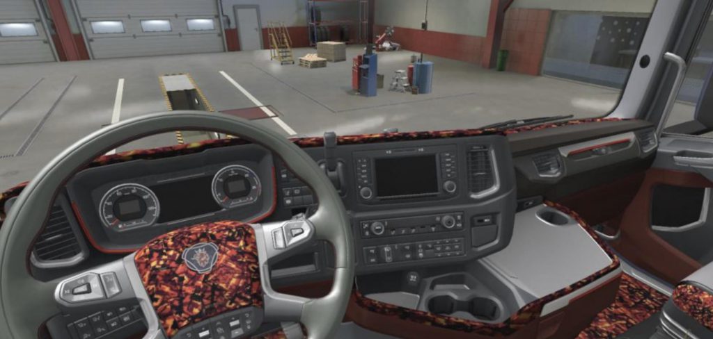 Scania NextGen Beige & Red pluche Interior v1.0 1.38.x