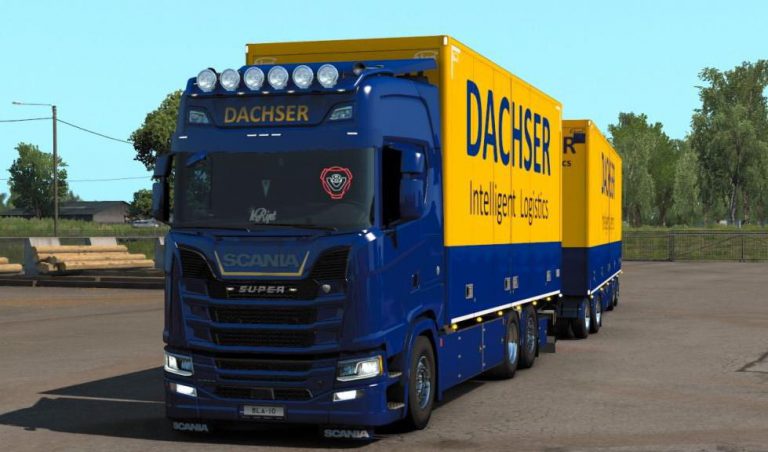 DACHSER Tandem skin for Scania S by Eugene and Kast v 1.0 - Allmods.net