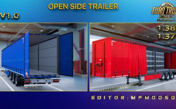 Open Side Trailer v1.0 For ETS2 Multiplayer 1.37 And 1.38