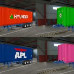 REAL CONTAINER TRAILER MOD ETS2 1.35 to 1.38