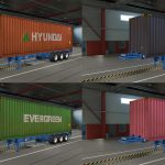 REAL CONTAINER TRAILER MOD ETS2 1.35 to 1.38