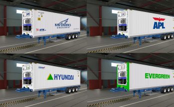 REAL CONTAINER TRAILER MOD ETS2 1.35 to 1.38