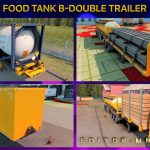 Food Tank B-Double And HCT Trailer Mod For ETS2 Multiplayer v1.0