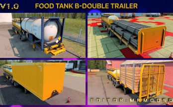 Food Tank B-Double And HCT Trailer Mod For ETS2 Multiplayer v1.0